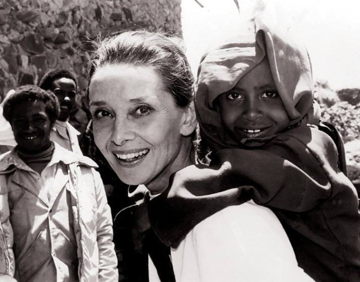 Audrey como embaixadora da Unicef